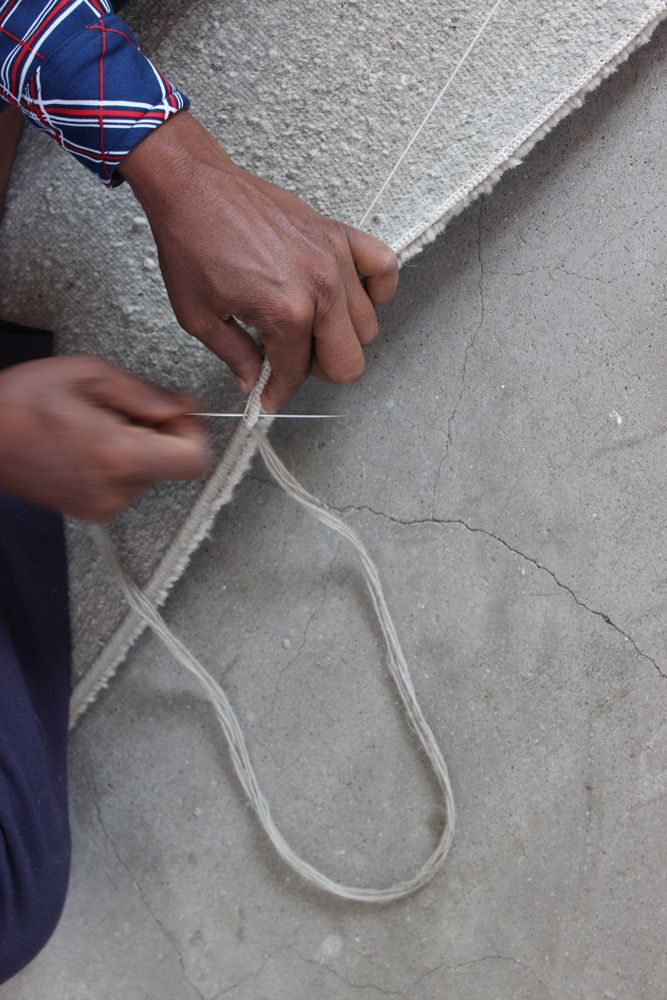Handgeknoopte Nepalese tapijten - Tapijt afwerken